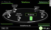 Il telefono cellulare è registrato nella predisposizione della vettura